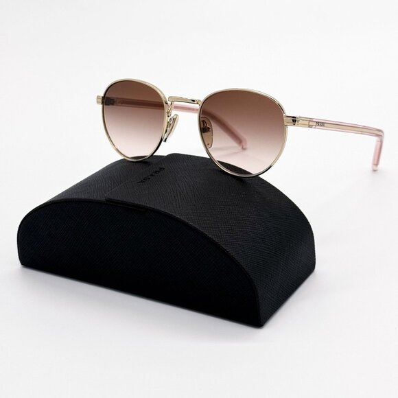 NEW PRADA SUNGLASSES PRB52S ZVN0A6 WOMEN GOLD PR B52S ZVN0A6 SPR B52